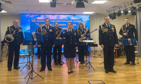 Праздничный концерт военного оркестра войсковой части 3694 войск национальной гвардии Российской Федерации.